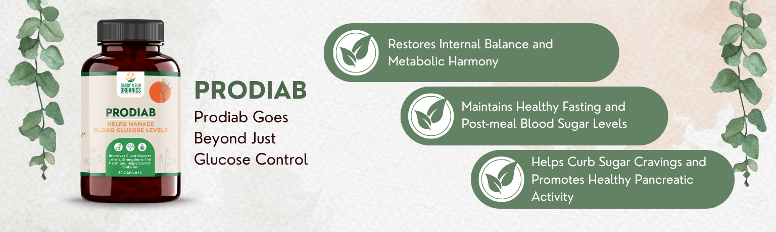 Prodiab Capsules for Blood Sugar Support banner